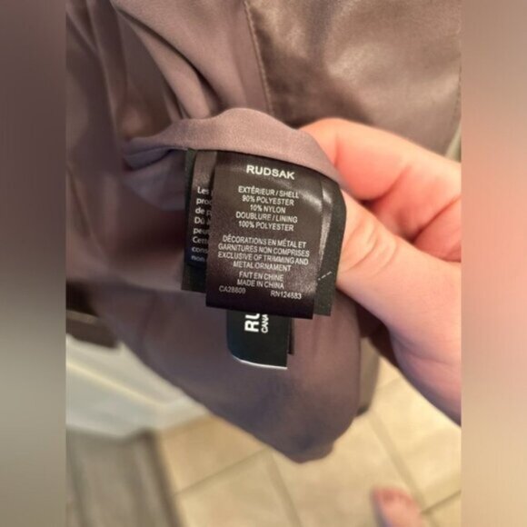 Rudsak Leather Trim Brown Coat - Picture 4 of 5